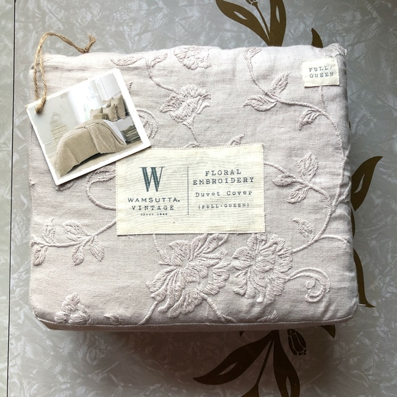 Wamsutta Vintage Bedding Nwt Floral Embroidery Duvet Cover